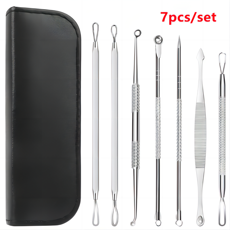 Luxury Skincare Acne - 7pcs Blackhead Remover Kit Stainless Steel