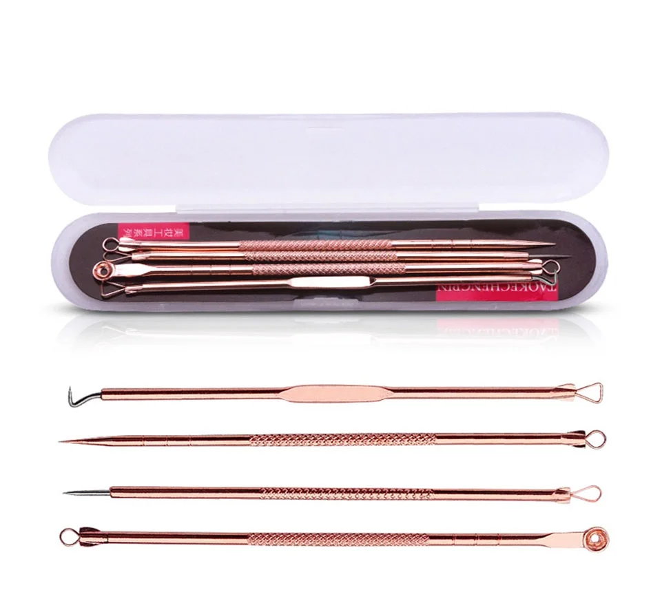 4pcs/set  Stainless Steel Blac - Luxury Skincare Acne review and price