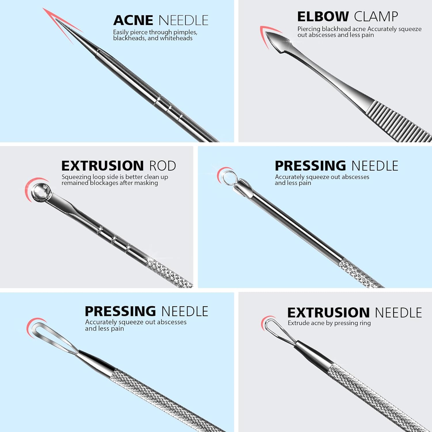 7pcs Blackhead Remover Kit Sta - Luxury Skincare Acne review and price