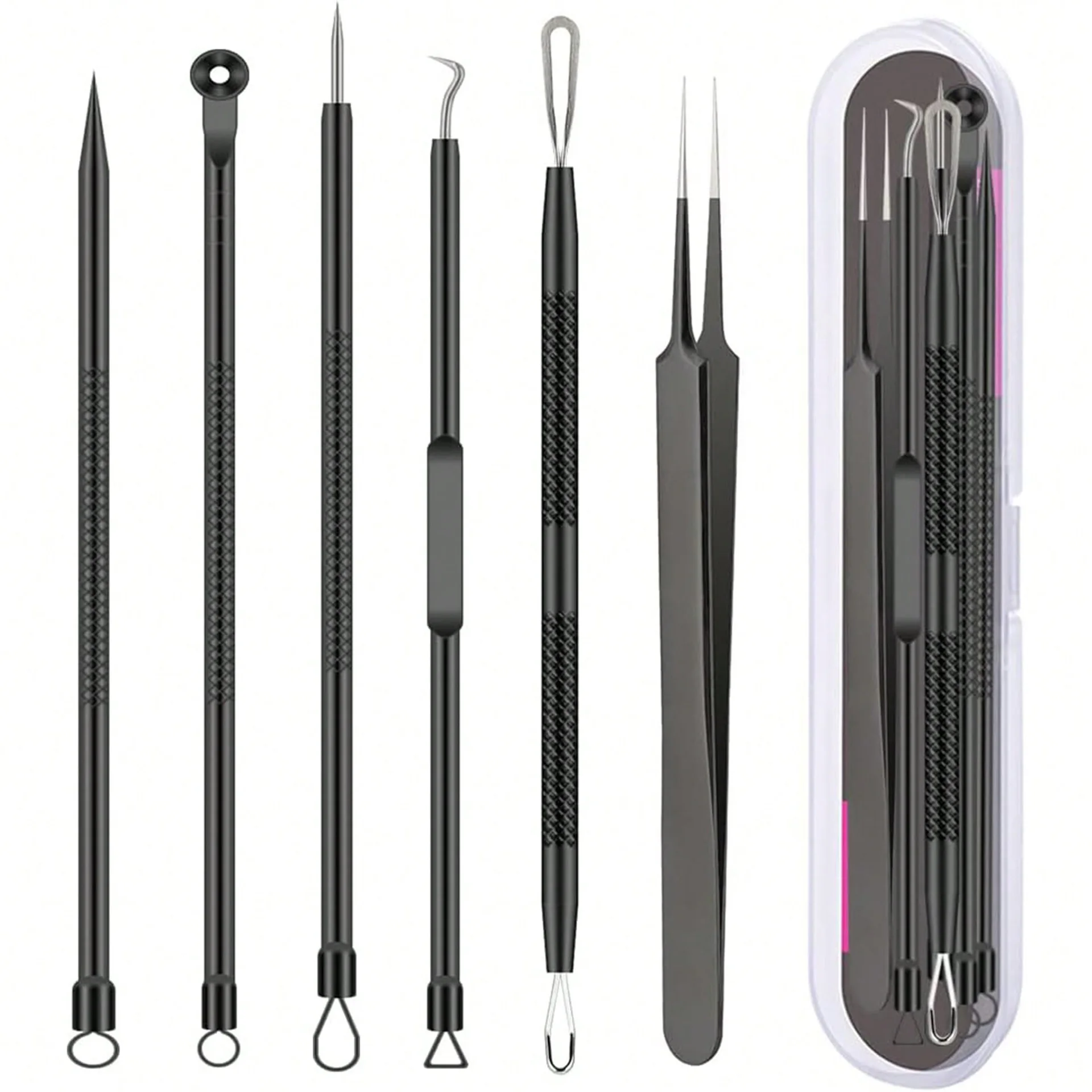 6PCS Pimple Removal Tool Black - Luxury Skincare Acne review and price